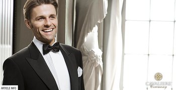 Svart smoking (kavaj m schalslag) i blandvara och slim fit (fr Cavaliere)
