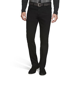 Svart (black-black) jeanshybrid i denim, modern passform och Super-Stretch (Meyer / Dublin) (finns i strl 50)
