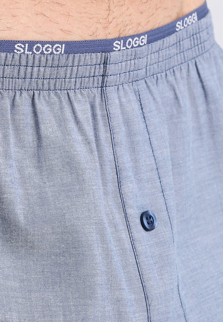 Sloggi Freedom - jeansblå boxerkalsong i 5-pack (finns i strl S) - 4