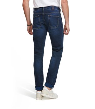 Blå (overdyed blue used) stentvättade jeans i Stretch Cross & modern passform (Meyer / M5) (finns i strl 36/34)