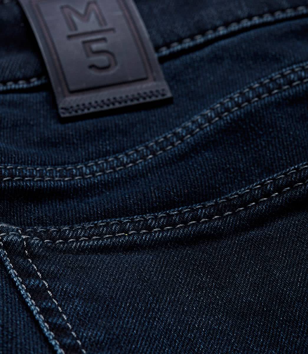 Blå (blue-blue) jeans utan tvätt i Stretch och normal passform (Meyer / M5) - 6