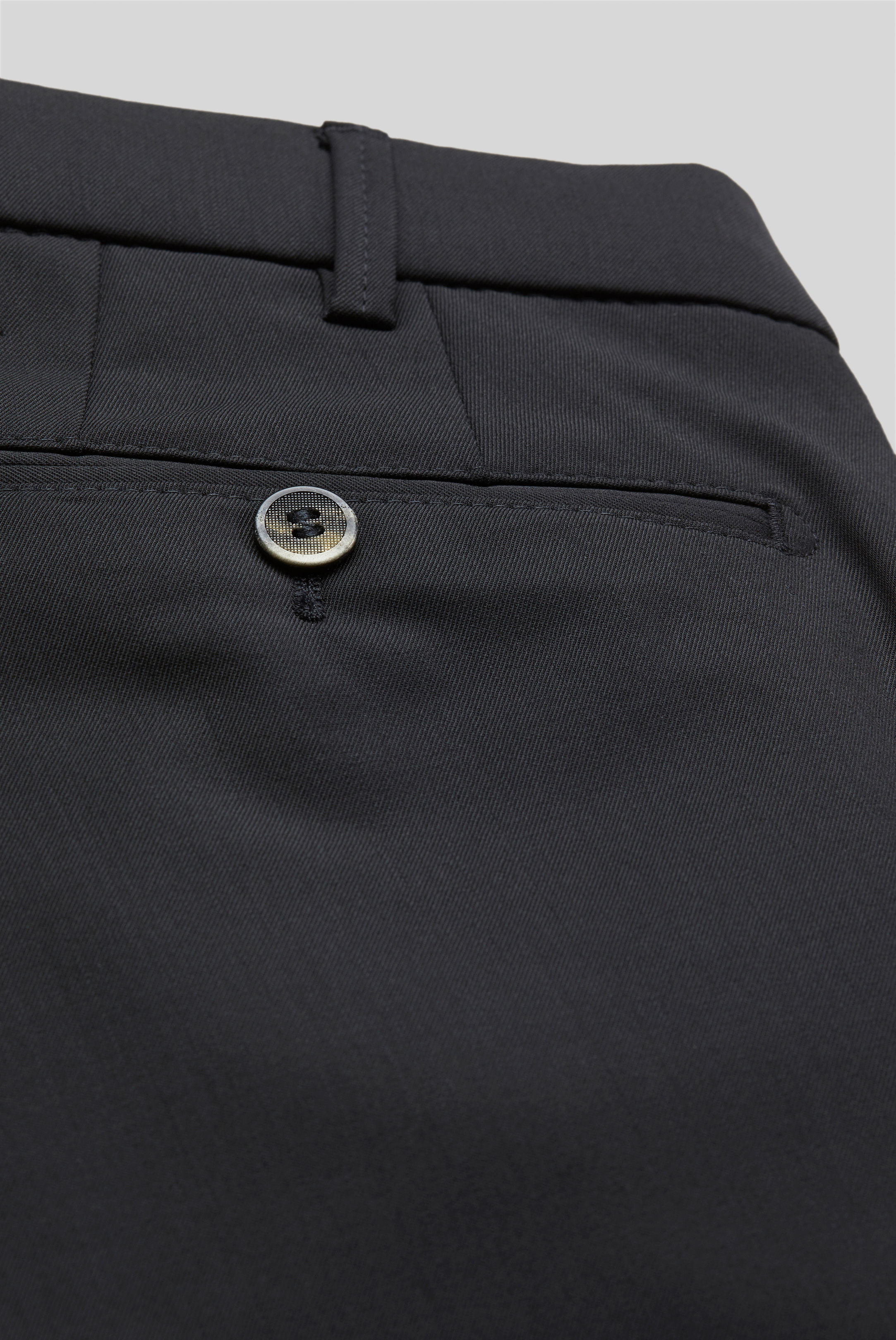 Svart (black) maskintvättbara ullbyxor i Teflon Twill och modern passform (Meyer / Bonn) - 6