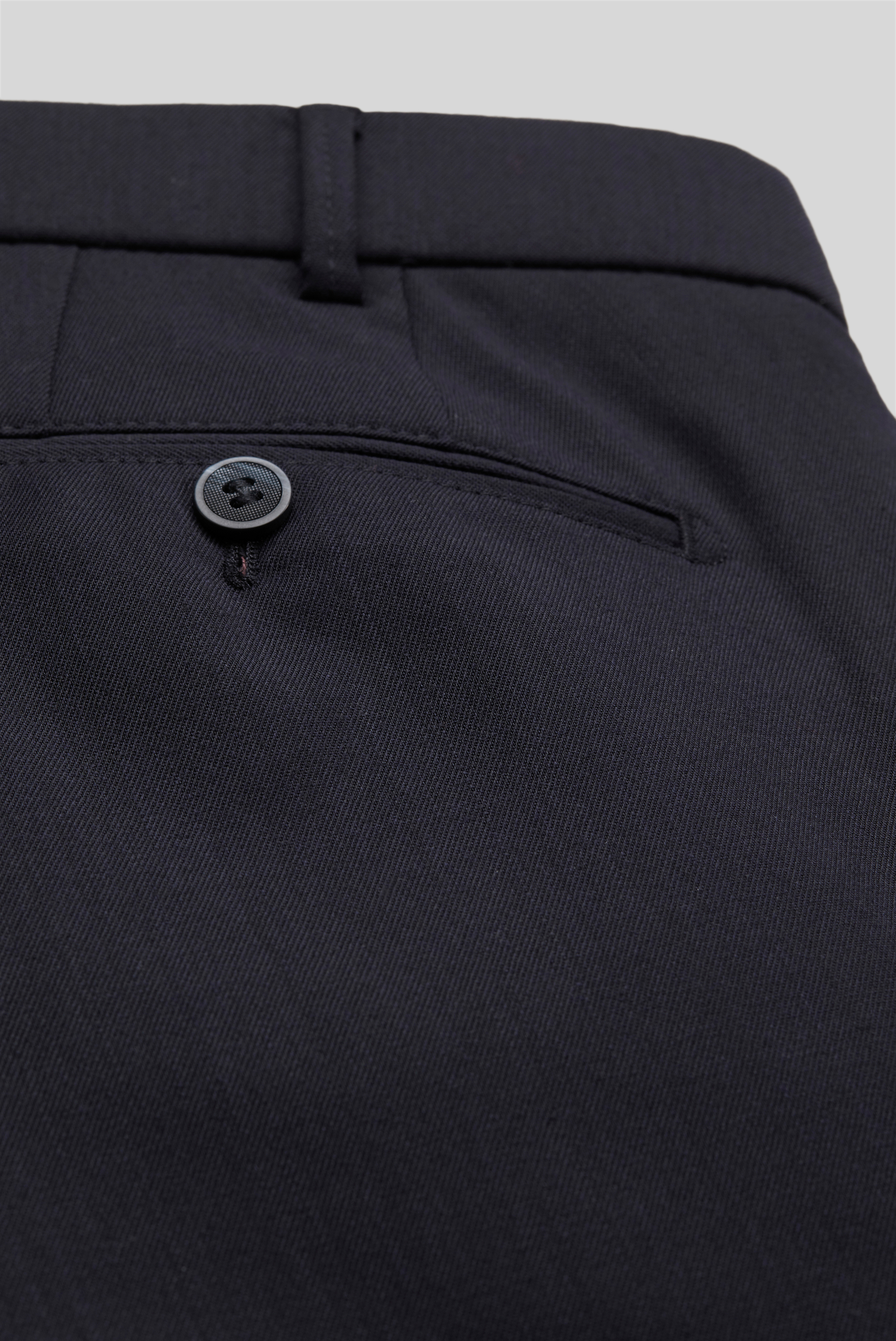 Blå (navy) maskintvättbara ullbyxor i Teflon Twill och modern passform (Meyer / Bonn) - 6