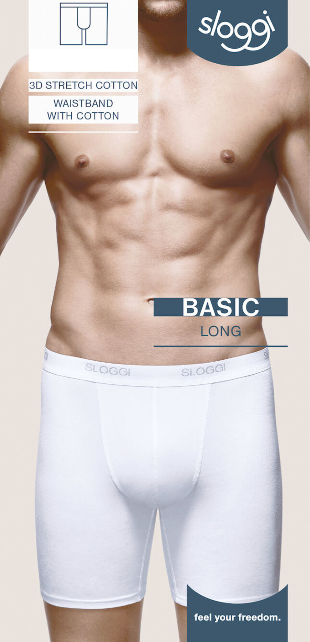 Sloggi Basic Long boxer 4-pack vita
