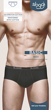 Sloggi Basic Midi 4-pack svarta 