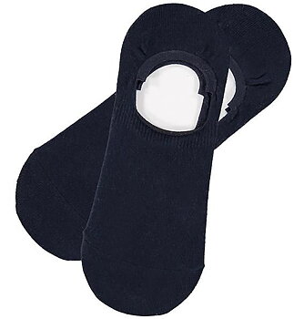 Marinblå strumpor In-Shoe i bomull, 6-pack (Topeco)