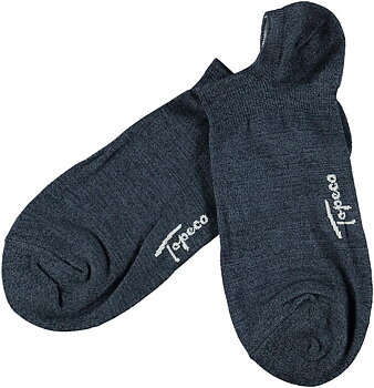 Marinblå strumpor Sneaker i bambu, 6-pack (Topeco)