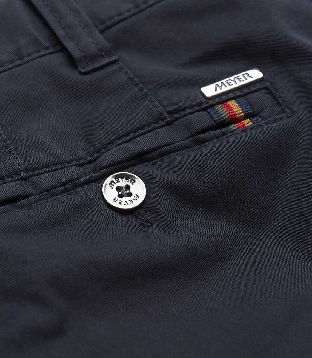Blå (navy) chinos i resemodell och modern passform (Meyer / Oslo) - 5