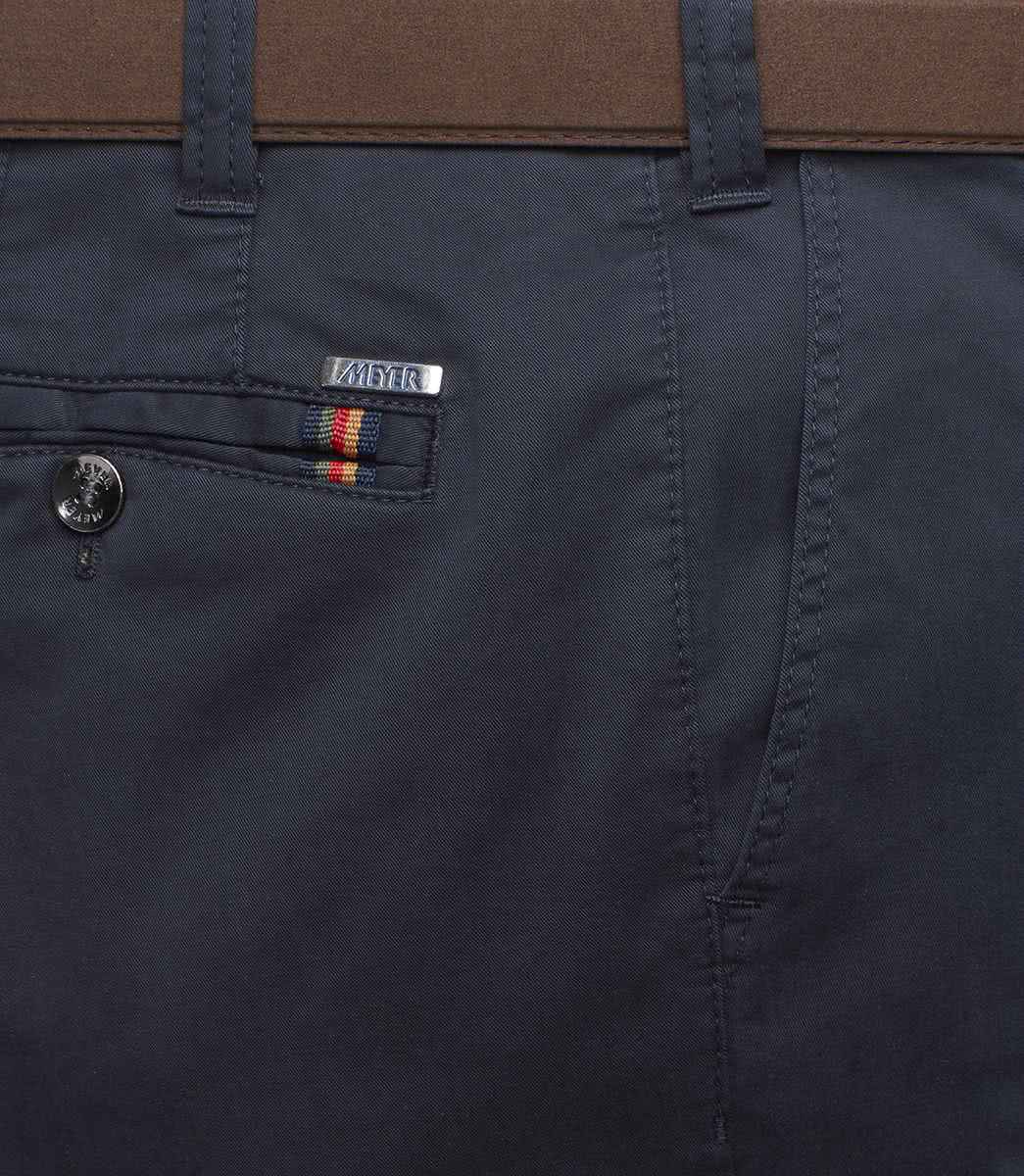 Blå (navy) chinos i resemodell och modern passform (Meyer / Oslo) - 4