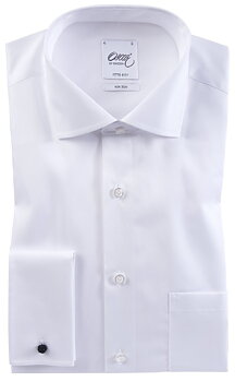 Vit skjorta, Regular fit, extra lång ärm, dubbel manschett och Non Iron (Oscar of Sweden) (finns i strl 41)