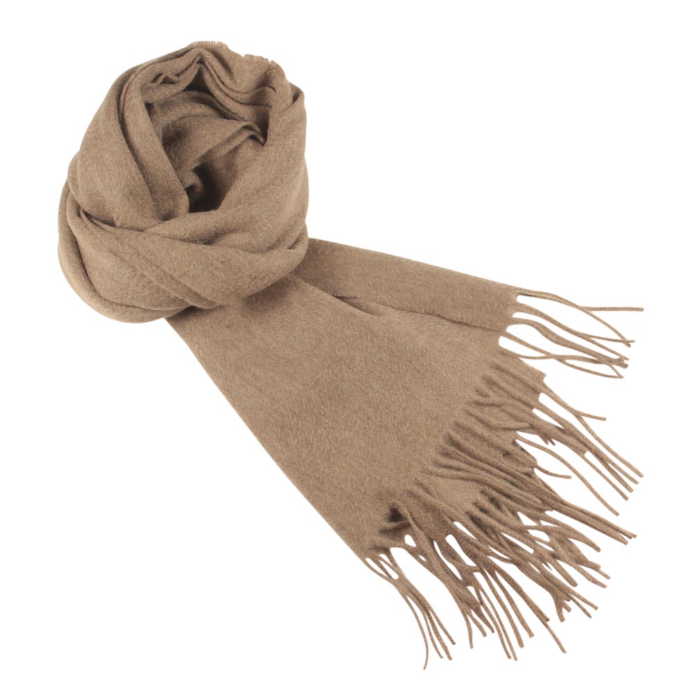 Vävd beige kashmirhalsduk (Portia)