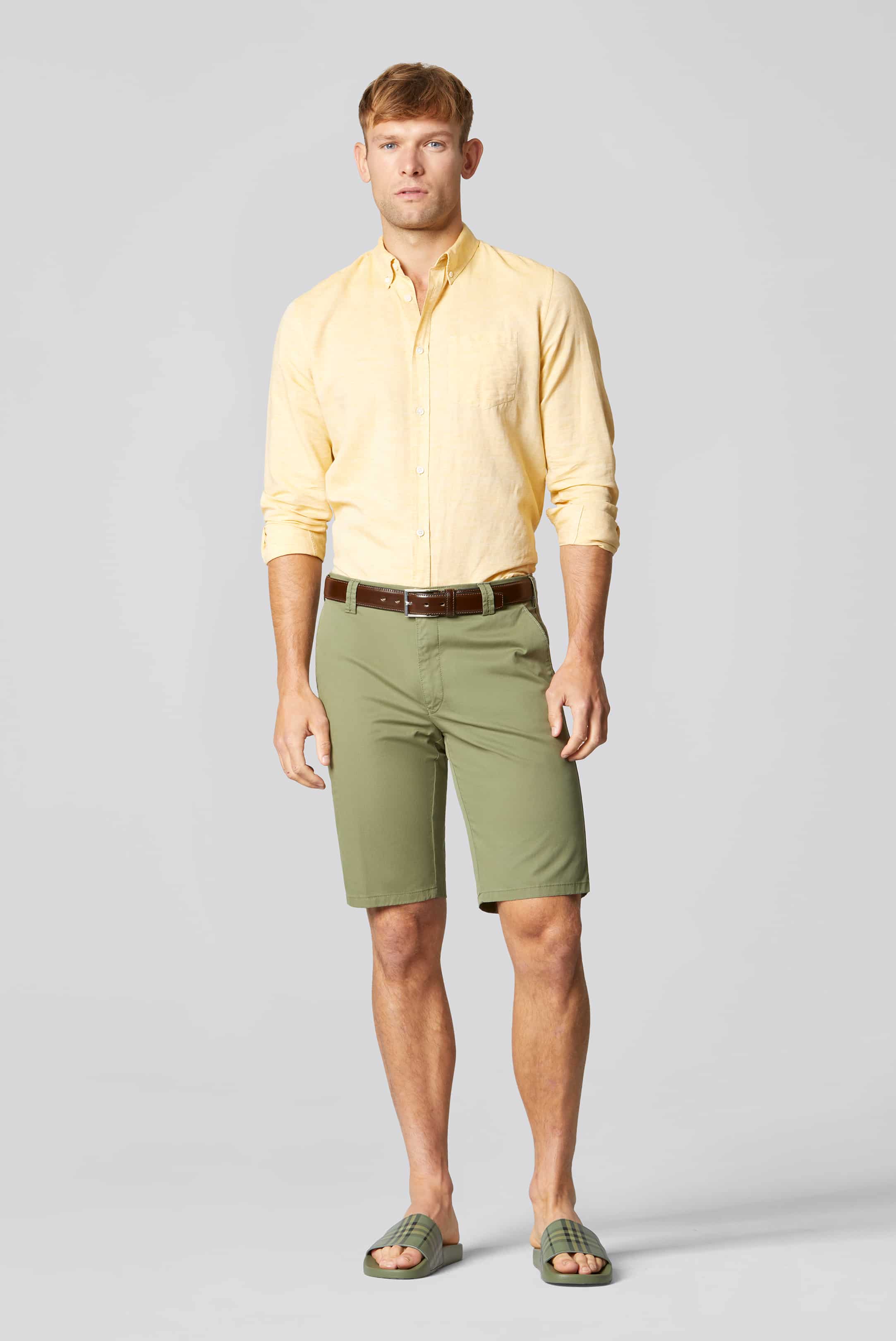 Gröna (olive) shorts i citymodell (Meyer / B-Palma) - 3