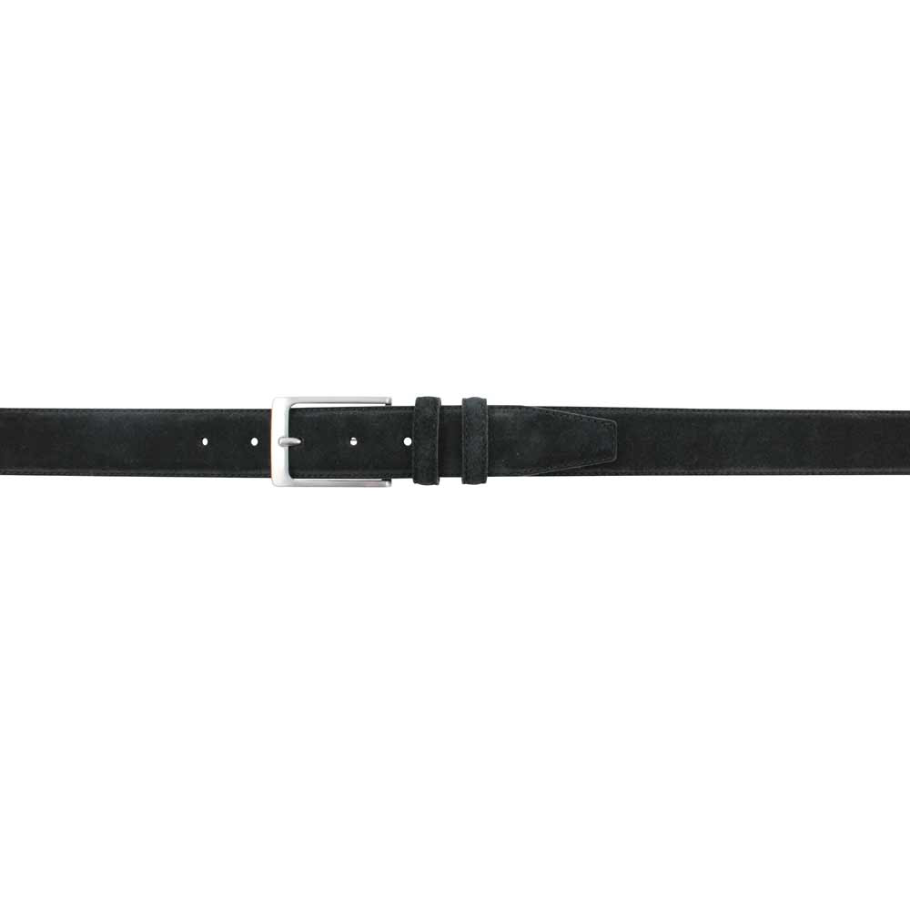 Läderbälte mocka, svart och upp till 115 cm (Portia) - 2