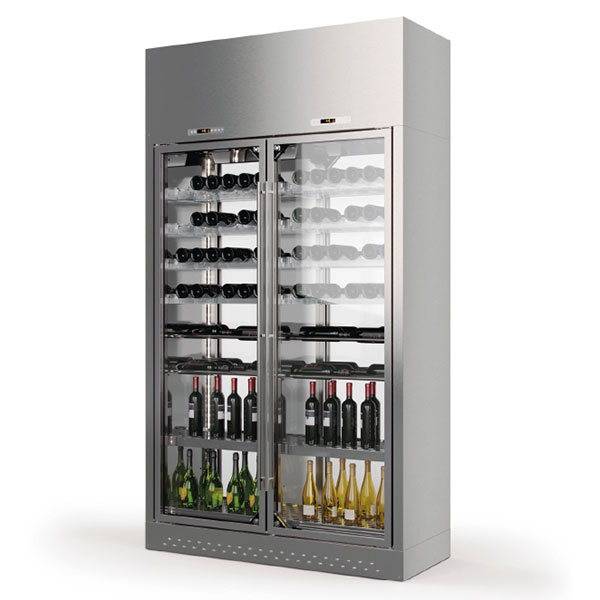 Colia - Vinkylskåp - WINE LIBRARY 2500 - ISLAND - Glas på 2 sidor - Mått: 1452 x 630 x 2550 mm - Temp: +6..+20 °C