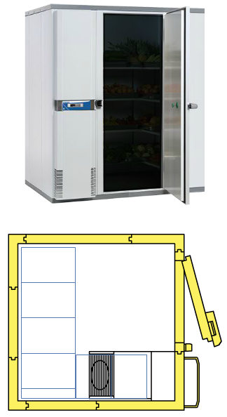 Porkka - Kylrum - 1515 - Mått: 1500x1500 mm - Temp: +2°C...+12°C