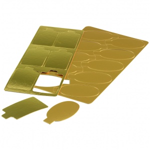 Guldbricka oval 90x55 mm m tunga