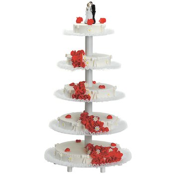 Tårtställning, 5-etage, vitlack H 710 mm