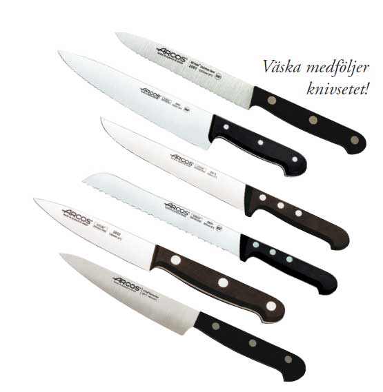 Knivset med 6 knivar POM