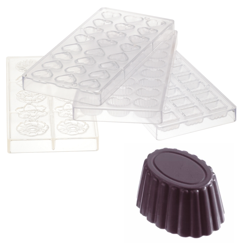 Pralinform 24-del 14 g oval krusig