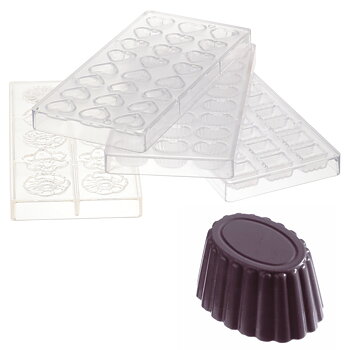 Pralinform 24-del 14 g oval krusig