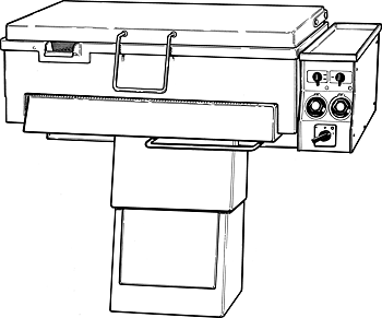 Fribergs - Stekbord - FBLB40D/6 - Sidopip Pelare Höj & Sänkbarbar - Arbetsyta 720x550x120mm