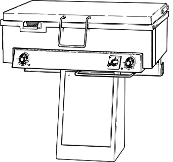 Fribergs - Stekbord - FBL55D/2 - Sidopip Pelarfot Fast Höjd - Arbetsyta 1000x550x120mm