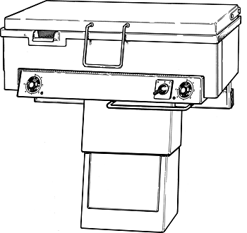 Fribergs - Stekbord - FBL55D/6 - Sidopip Pelarfot Höj & Sänkbarbar - Arbetsyta 1000x550x120mm