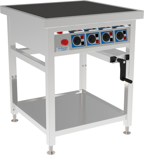 Fribergs - Spis - FKPH4090 - 4 plattor Höj & Sänkbarbar,, vev - Arbetsyta 800x800mm
