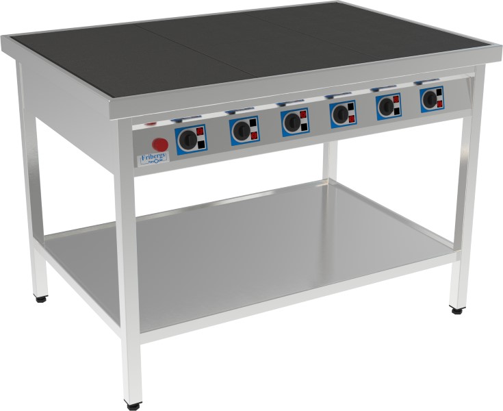 Fribergs - Spis - FKPU6090 - exkl. ugn - 6 plattor - Med plats för ugn - Arbetsyta 1200x800mm