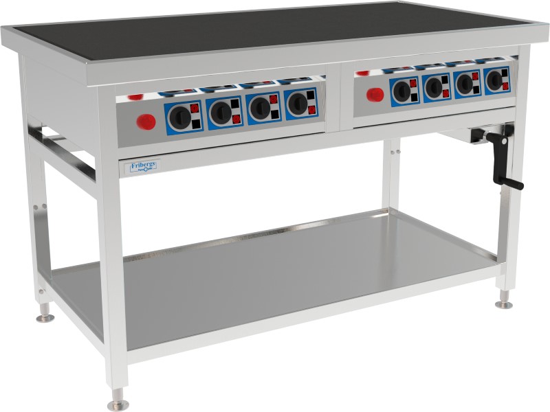 Fribergs - Spis - FKPH8090 - 8 plattor - Höj & Sänkbar, vev - Arbetsyta 1600x800mm