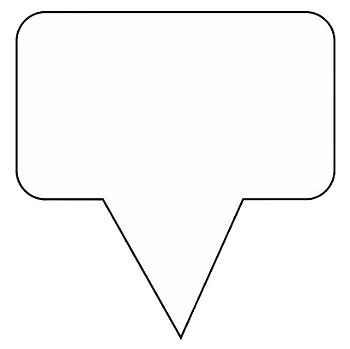 Plastetikett, vit, 55x30 mm, 100-pack
