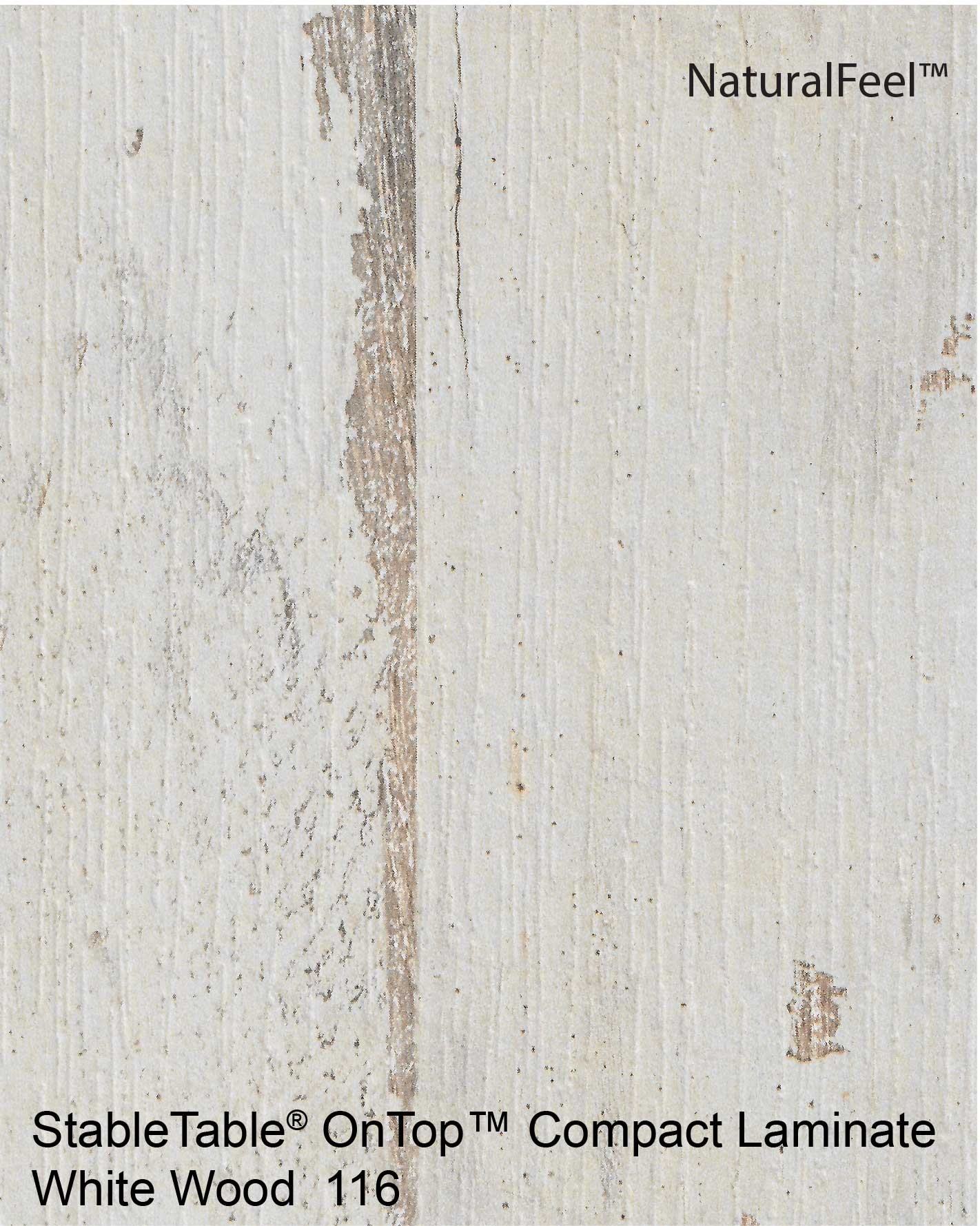 OnTop Compact Laminate - WHITE WOOD