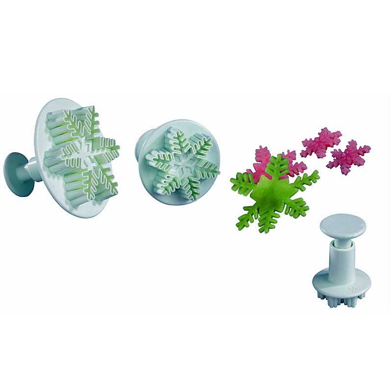 Utstickare snöflinga 3-set