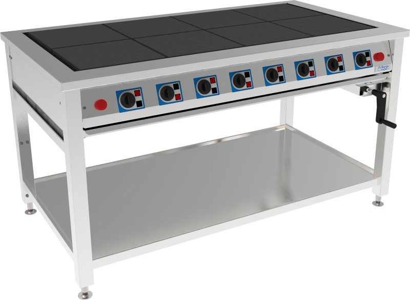 Fribergs - Spis - FSTH8090 - 8 plattor - Höj & Sänkbar, vev - Arbetsyta 910x450mm