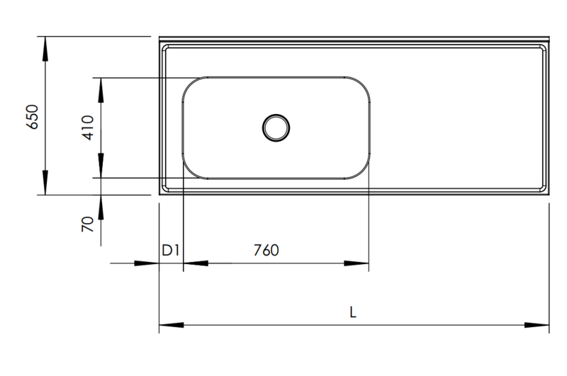 Molins bänk med DE-76 650mm djup - 2