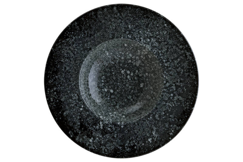 Cosmos Black - Tallrik djup Gourmet D28cm med brett bräm 6-pack