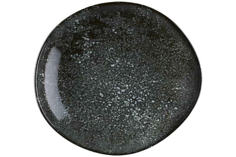 Cosmos Black - Skål/tallrik djup 26cm, organisk form 6-pack