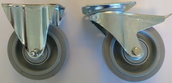 SDX® - Hjul 200 mm - 2 fasta och 2 länk med broms