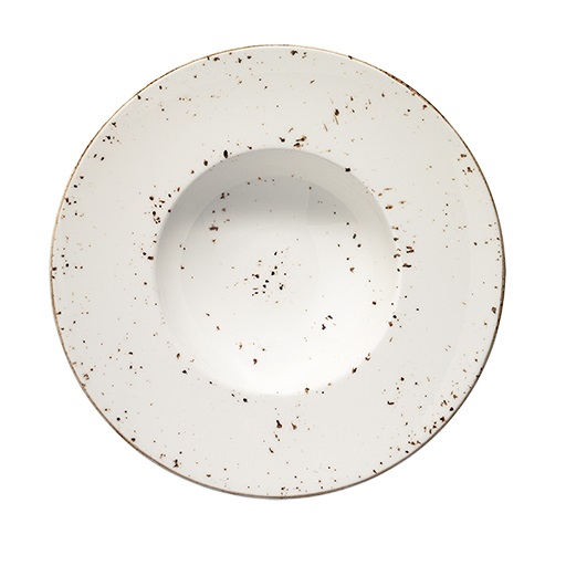 Grain - Tallrik djup Gourmet D28cm med brett bräm 6-pack