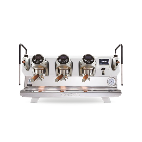Faema - Espressomaskin - E71E GTI A3 White Wood Gold - 3 Grupps
