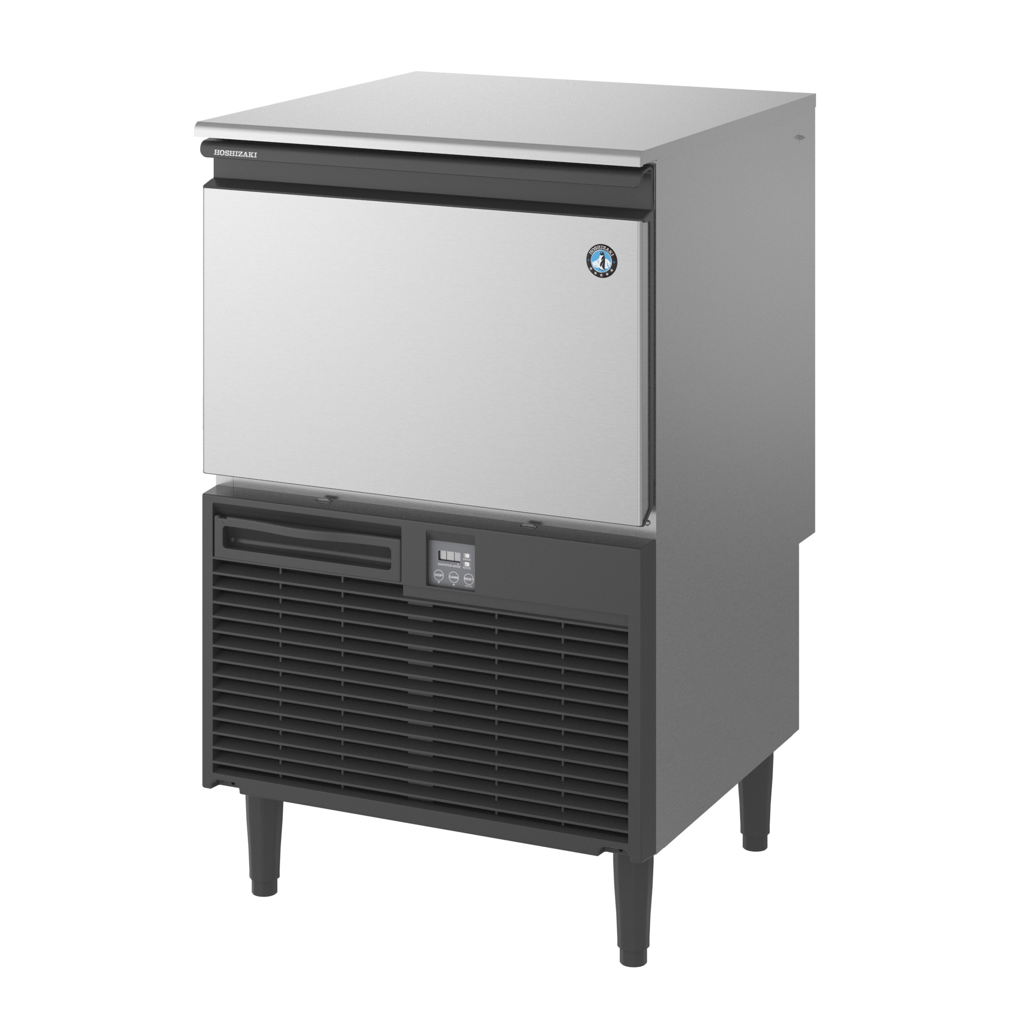 Hoshizaki - Halvmåne iskubmaskin - KM-60C-HC-W - Med isbinge - Kapacitet Kg/24t: 60 Kg