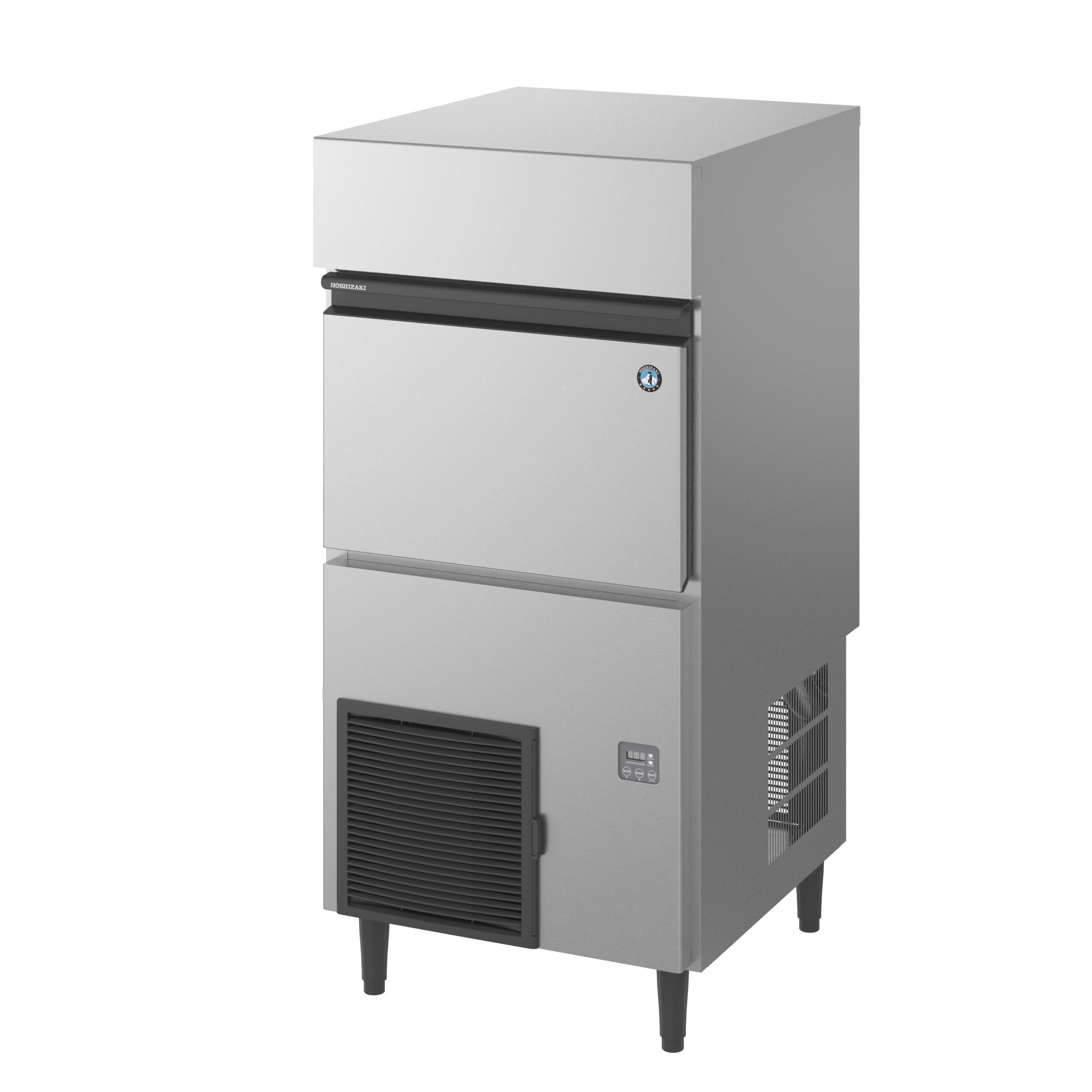 Hoshizaki - Halvmåne iskubmaskin - KM-140C-HC-W - Med isbinge - Kapacitet Kg/24t: 138 Kg