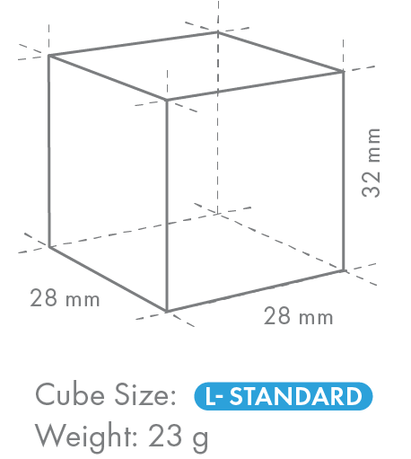 Hoshizaki - Iskubmaskin - IM-45WPE-E - Med isbinge - Kapacitet kg/24t: 50 Kg - Istärning L - 32 x 28 mm - 2