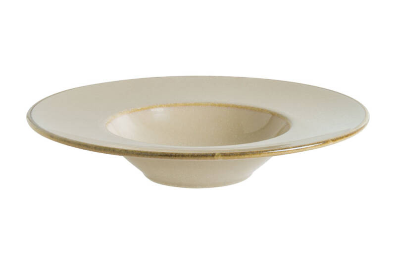 Sand - Tallrik Gourmet Djup D28cm, med brett bräm 6-pack