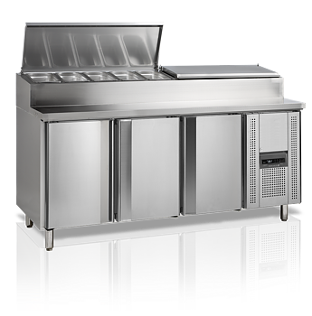 Tefcold - SS7300 - Salladskyl - 3 dörrar - Bredd 1795mm