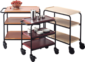 Hallins - Serveringsbord - Teak - 3 Hyllor - Skivmått 520 x 800 - Höjd 905 mm