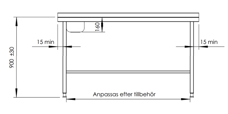 Molins bänk med DE-20 650mm djup - 3