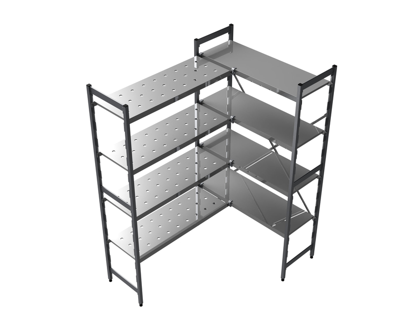 Molins slät hylla 600-1500x250-550mm - 2