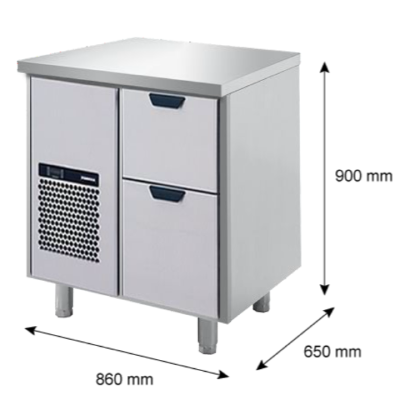 Porkka - Kylbänk GNH - Kylaggregat, 1 Modul - Mått: 860 x 650 x 900 mm - 10