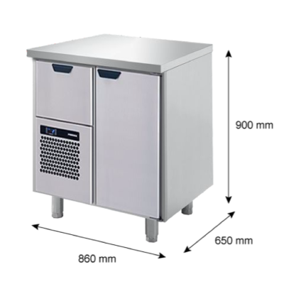Porkka - Kylbänk GNH - Kylaggregat, 1 Modul - Mått: 860 x 650 x 900 mm - 13